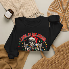 Christmas Skeleton Unisex Sweatshirt - Rude Humor - Party Sweatshirt- Holiday Humor