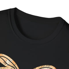 Vintage Newspaper Print Pen & Ink Bow T-Shirt