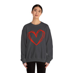 Hand Drawn Heart  - Valentine's Day Sweatshirt