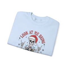 Christmas Skeleton Unisex Sweatshirt - Rude Humor - Party Sweatshirt- Holiday Humor