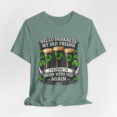St. Patrick’s Pub Tee – “Hello Darkness My Old Friend, I’ve Come to Drink With You Again”