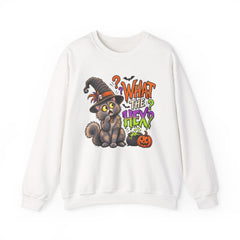 Halloween Cat 'What the Hex?' Crewneck Sweatshirt
