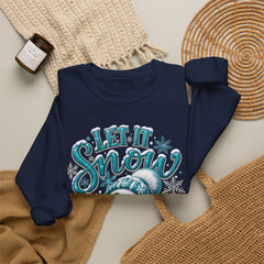 Let It Snow Snowman Crewneck Sweatshirt — Cozy Holiday Winter Pullover