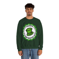 Happy St. Patrick's Day Unisex Crewneck- Leprechaun Hat