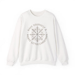 “Have Yourself a Merry Little Christmas” Snowflake Gildan Crewneck Sweatshirt