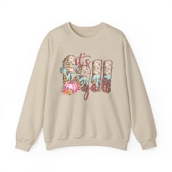 Cozy It’s Fall Y’all Sweatshirt with Floral Design, Perfect for Autumn Style, Thanksgiving Gift, Casual Wear, Seasonal Comfort