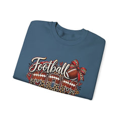 Football Mom Crewneck Sweatshirt — Leopard & Bow Team Spirit