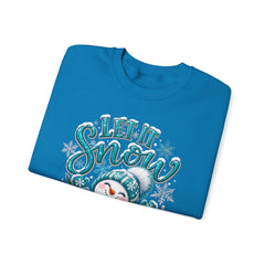 Let It Snow Snowman Crewneck Sweatshirt — Cozy Holiday Winter Pullover