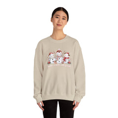 Winter is Better with Friends - Snowmen Crewneck Sweatshirt, Cozy Christmas Apparel, Holiday Festive Sweatshirt