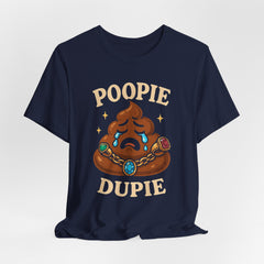 Funny Poop Doopie Emoji Tee, Quirky Graphic, Humorous Apparel, Playful Wear, Fizzing jewelry