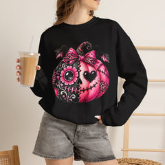 Pink Sugar Skull Pumpkin Sweatshirt ~ Halloween Vibes