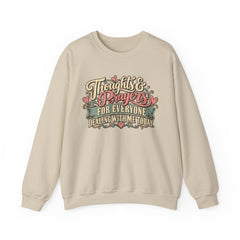 Thoughts & Prayers for Everyone Crewneck Sweatshirt - funny