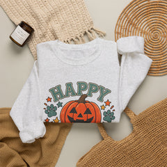 Halloween Crewneck Sweatshirt — "Happy Howl-oween" Pumpkin Graphic - Southern Heritage