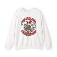 Christmas Skeleton Unisex Sweatshirt - Rude Humor - Party Sweatshirt- Holiday Humor