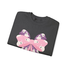Ghost Bow Heavy Blend Sweatshirt - Halloween Ghost Bow Design