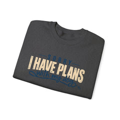 "Sorry I Have Plans With My Dog" Cozy Dog Lover Crewneck Sweatshirt