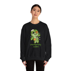 Fun Voodoo Doll Sweatshirt, Unapologetically Myself Crewneck, Cozy Gift for Halloween, Casual Wear, Self-Love Apparel