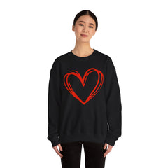 Hand Drawn Heart  - Valentine's Day Sweatshirt