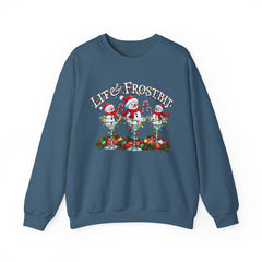 Lit & Frostbit Design | Festive Christmas Martinis, Winter Parties, Snowman Apparel, Christmas Party Sweatshirt