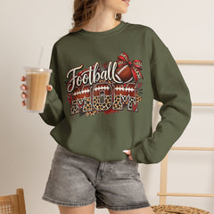 Football Mom Crewneck Sweatshirt — Leopard & Bow Team Spirit