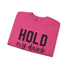 "Hold My Drink, I Gotta Pet This Dog" Unisex Heavy Blend™ Crewneck Sweatshirt