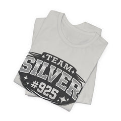Team Silver #925 T‑Shirt — Vintage Sports Shield Tee - BP Jewelry