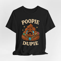 Funny Poop Doopie Emoji Tee, Quirky Graphic, Humorous Apparel, Playful Wear, Fizzing jewelry