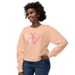 Watercolor Hearts Crewneck Sweatshirt — Valentine's Day Romantic Pullover