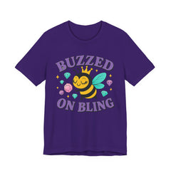 Buzzed on Bling - Bee T-Shirt | Fun Unisex Tee for Bee Lovers and Jewelry Lovers alike