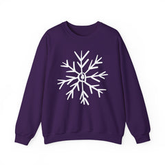 Cozy Snowflake Crewneck Sweatshirt for All Seasons |Hand drawn, Lounging, Holidays, Snow