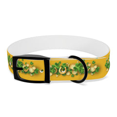 Gold Dog Collar - St Patrick's Day Horseshoe & Coin Design