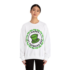 Happy St. Patrick's Day Unisex Crewneck- Leprechaun Hat