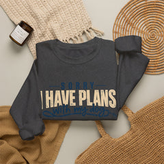 "Sorry I Have Plans With My Dog" Cozy Dog Lover Crewneck Sweatshirt
