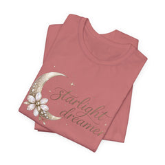 Starlight Dreamer Tee — Moon & Floral Graphic Shirt