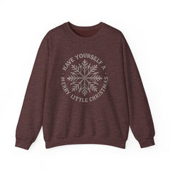 “Have Yourself a Merry Little Christmas” Snowflake Gildan Crewneck Sweatshirt