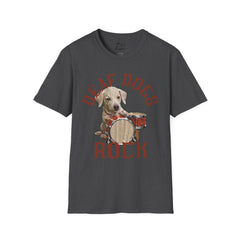 FB Rockstar Dog Unisex T-Shirt - Deaf Dogs Definitely Rock Design