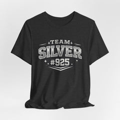 Team Silver #925 T‑Shirt — Vintage Sports Shield Tee - BP Jewelry