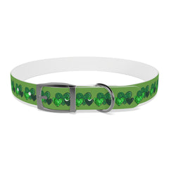 Copy of Dog Collar - Green Leprechaun Hats and Green Hearts Design