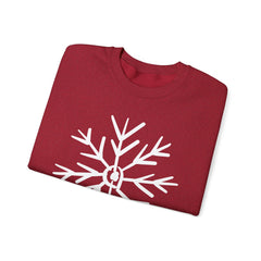 Cozy Snowflake Crewneck Sweatshirt for All Seasons |Hand drawn, Lounging, Holidays, Snow