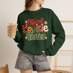 "Official Cookie Tester" Christmas Holiday Sweatshirt