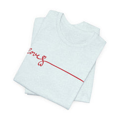 Love Signature T-Shirt – Minimal Red Script Tee
