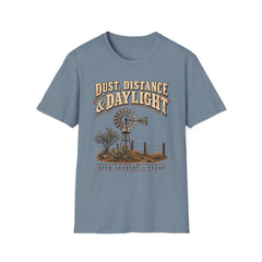 Dust, Distance & Daylight T-Shirt — Vintage Windmill Graphic Tee for Outdoor Lovers- Southern Heritage