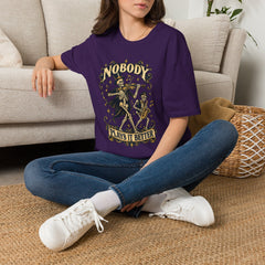 Nobody Plays It Better T-Shirt — Skeleton Violinist Day of the Dead Music Tee