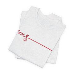 Love Signature T-Shirt – Minimal Red Script Tee