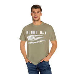 Range Day - FADED PRINT - T-shirt - Military Branches, Right to Bear Arms, American Flag