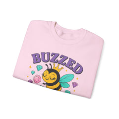 Buzzed on Bling Crewneck Sweatshirt by Gildan - Fun Gift for Bee Lovers, Jewelry Reveals