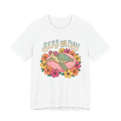 Seas the Day Turtle Tee — Vintage Floral Beach T-Shirt
