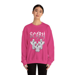 Scary Ghosts Unisex Crewneck Sweatshirt | Halloween Apparel, Spooky Sweatshirt, Ghost Theme, Gift for Halloween Lovers, Cozy Fall Fashion