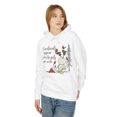 Inspirational Hoodie: Cardinals Appear When Angels Are Near - Comfort Colors