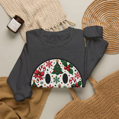 Christmas Smiley Crewneck Sweatshirt — Festive Holiday Smile Graphic